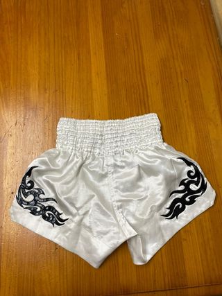 Pantalón Corto Kickboxing Anotherboxer Blanco
