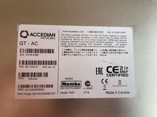 Accedian Networks GT-AC Monitor Rendimiento