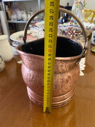 Caldero antiguo cobre y latón