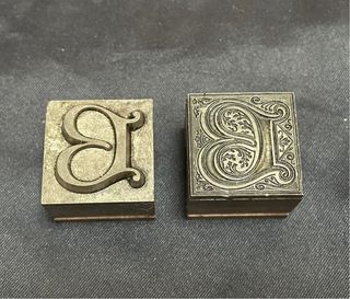 Lote tipos móviles de imprenta letras capitales B