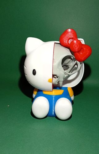 Hello Kitty Scheletro 3D Artigianale 16cm