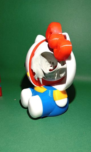 Hello Kitty Scheletro 3D Artigianale 16cm