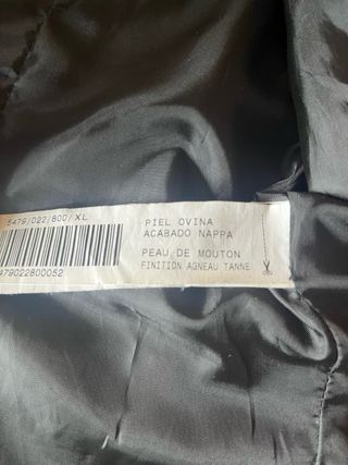 Chaqueta de cuero negra