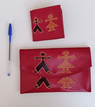 Set Cartera y Monedero Artesanal