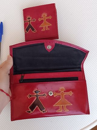 Set Cartera y Monedero Artesanal