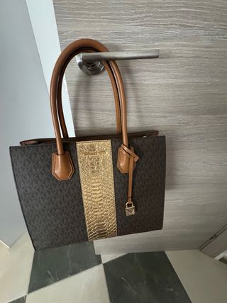 Bolso Michael Kors Marrón y Dorado