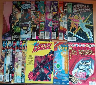 SILVER SURFER, CAPITÁN MARVEL, THANOS
