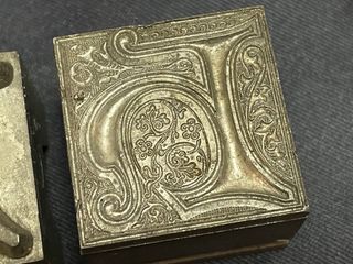 Lote tipos móviles de imprenta letras capitales H