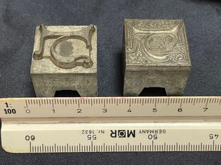 Lote tipos móviles de imprenta letras capitales H