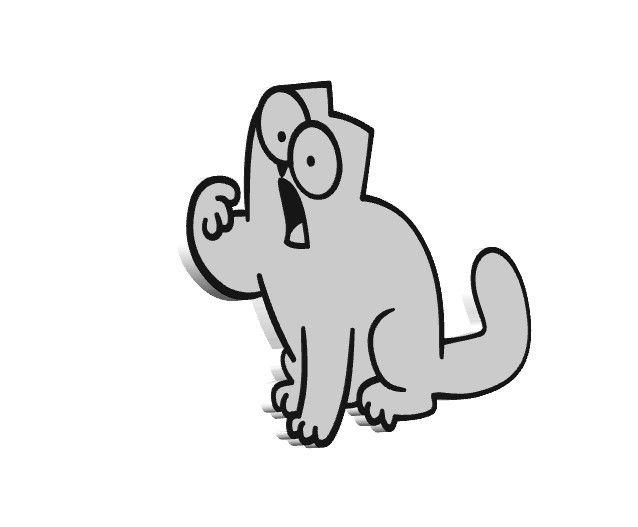 Gatto 3D da Parete Decorazione Moderna 3D