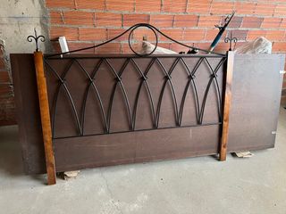 Testiera in ferro battuto e legno 135