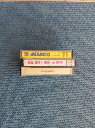 3 Cintas Cassette Infantiles Años 80