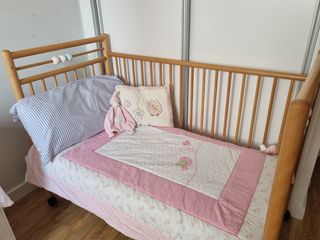 Cuna de madera 140x65