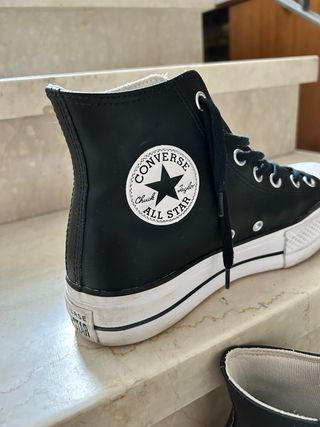 Converse Chuck Taylor Platform Pelle Nere