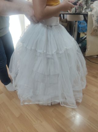 Cancán blanco de tul para vestido