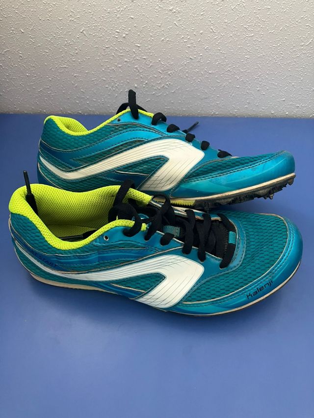Zapatillas Atletismo Kalenji Verde/Azul para niño