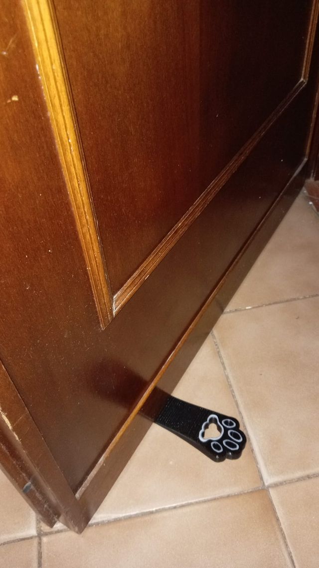2 Fermaporta Zampina Gatto 3D