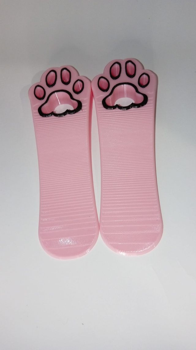 2 Fermaporta Zampina Gatto 3D