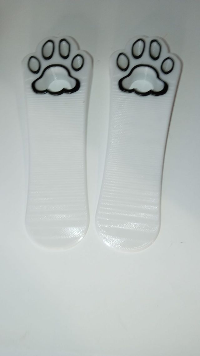 2 Fermaporta Zampina Gatto 3D