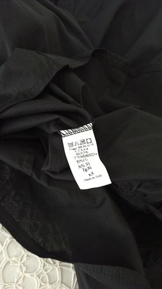 Camicia donna nera drappeggiata