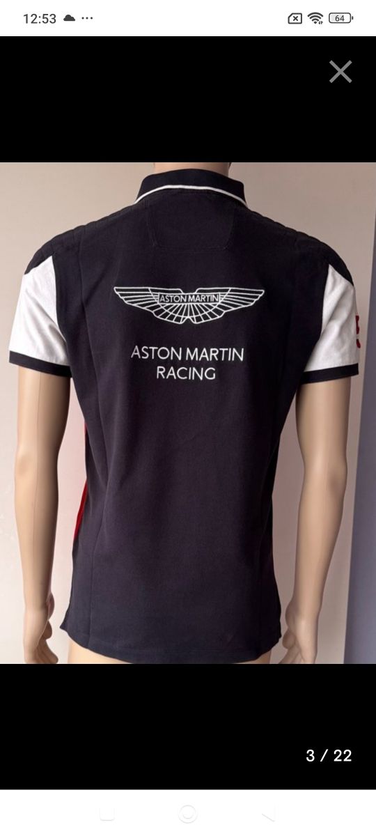 Polo Aston Martin Racing Algodón Rojo