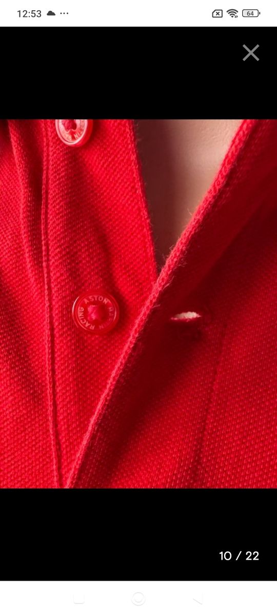 Polo Aston Martin Racing Algodón Rojo