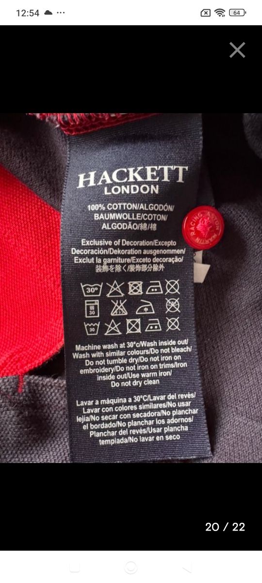 Polo Aston Martin Racing Algodón Rojo