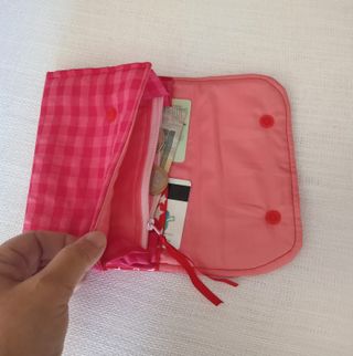 Monedero Cartera Rosa a Cuadros
