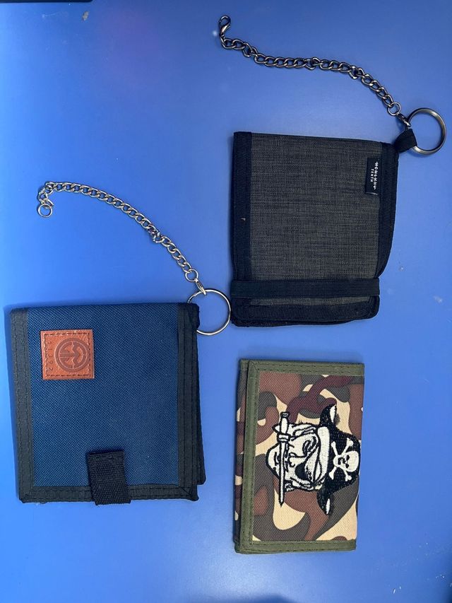 Pack 3 carteras billeteras con cadena