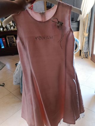 Vestito cerimonia bambina rosa disp 4 e 7 anni