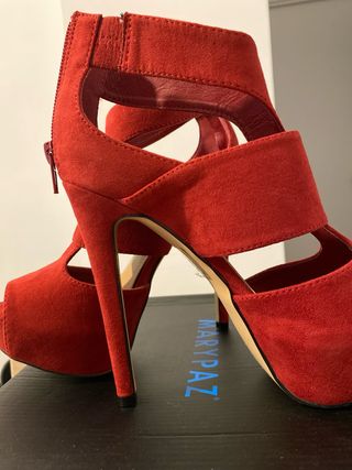 Zapatos de tacón Marypaz rojos talla 36