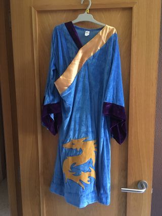 Disfraz Niña Japonesa 4/6 años Azul y Dorado