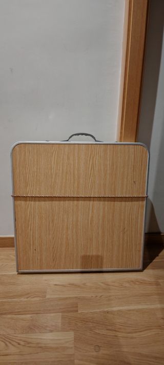 Mesa plegable camping madera y metal
