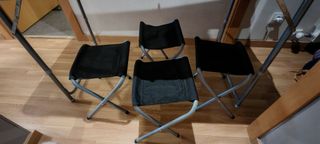 Mesa plegable camping madera y metal