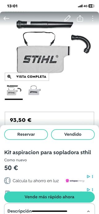 Kit aspiración para sopladora Stihl