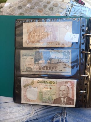 Banconote straniere Egitto e Tunisia