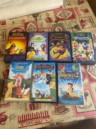 Lote Películas Disney VHS (Español)