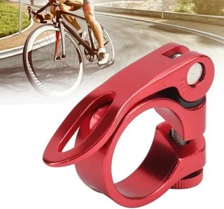 Abrazadera aluminio sillín bicicleta roja