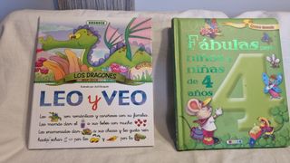 lote de 2 libros para niños y niñas a partir de 4 