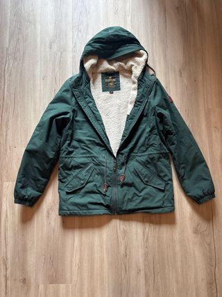 Abrigo Element verde forro borrego Talla L
