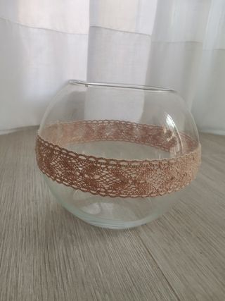 Pecera redonda de cristal