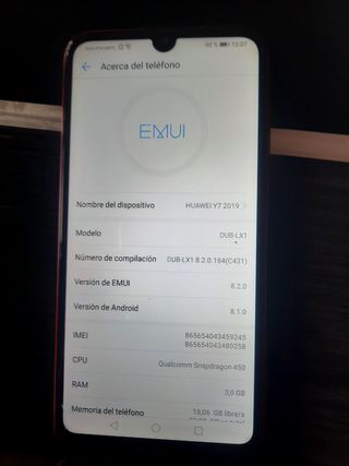 Huawei Y7 2019 Rosso