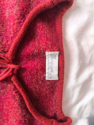 Chaqueta de lana infantil roja