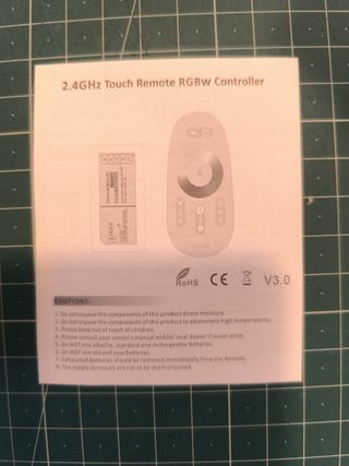 2 Controladores/reguladores LED RGBW 12/24V DC