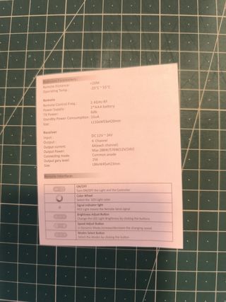 2 Controladores/reguladores LED RGBW 12/24V DC