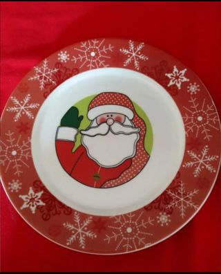 Vajilla de Porcelana con diseño de Papá Noel