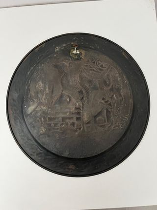 2 Platos Decorativos Metálicos Egipcios