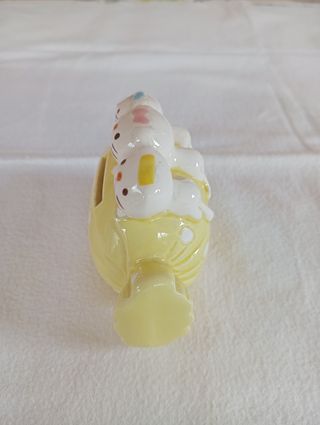 Salvadanaio Giallo Ceramica Gattini