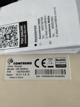 Comtrend VR-3025un VDSL Router y AR-5381u funciona