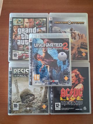 Lote 5 Juegos PS3: GTA, Uncharted, Motorstorm, R.F